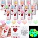 Wonderjune 36 Sets Mothers Gifts for Mom Women Small Emotional Affirmation Resin Support Thank You Luminous Heart Exchange Gifts