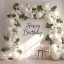 White Balloons Double Stuffed Balloons Arch Kit 18/12/5in Different Sizes Pastel White Balloon Garland For Engagement Wedding Bridal Shower Baby Shower Birthday Party Decorations
