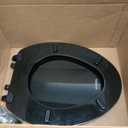 Topseat Pro Elite Heavy-Duty Wood Toilet Seat with Magic Hinge, Elongated, Black