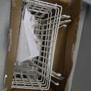 Over The Door Organizer  5 Removable Hanging Baskets, Back of Door Storage for Bathroom, Kitchen, Pantry & Garage, No Tools Needed, 3 Installation Methods (Wall/Door Mount) White