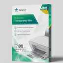 Transparency Film, Overhead Projector Film for Laser Jet Printer and Copier, Letter Size 100Pack Sheets, Office and School Supplies