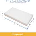 Simmons Kids Daydream 2-Sided Crib and Toddler Mattress GREENGUARD Gold Certified, CertiPUR-US Certified Foam, Breathable Machine Washable Cover, Waterproof Barrier, Made in USA, White