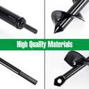 Auger Drill Bit for Planting 4 Pack, Garden Ground Earth Spiral 3/8" Hex Drive Drill, Easy Bulb Post Hole Digger Flowers, Metal Bedding Digging Plant Rapid Planter Tool