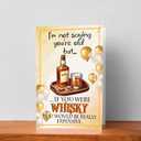 3 x Funny Whiskey Birthday Card for Men Women or Friend, Humor Bday Card for Boyfriend Girlfriend,I'm Not Saying You're Old Cute Birthday Cards for Family 30th 40th 50th 60th 70th (Whisky Birthday- 01)