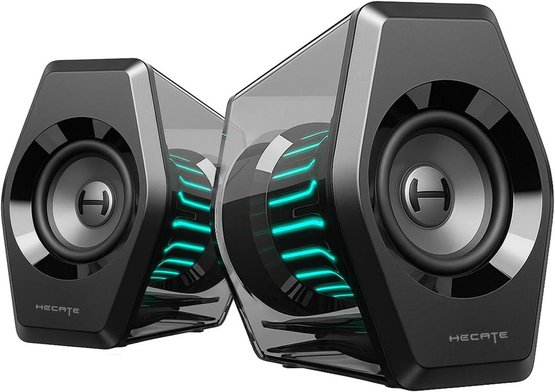 Edifier G2000 Pro 64W Desktop 2.0 Computer Gaming Speakers for PC Laptop Mac Woofer Bluetooth USB 3.5mm AUX Inputs RGB Lights Multimedia Speakers Black