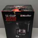 Mueller 12-Cup Drip Coffee Maker - Borosilicate Carafe, Auto-Off, Reusable Filter, Anti-Drip, Keep-Warm Function, Clear Water Level Window Coffee Machine, Kitchen Essentials & Accessories