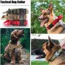 Tactical Dog Collar, Adjustable Military Training Nylon Dog Collar with Control Handle and Heavy Quick-Release Metal Buckle for Small Medium Large Dogs, Black L (Large :Width 1.5",Neck 17-20.5")