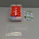 Miaowoof Homemade Popsicle Molds, 10-Cav Non-BPA Silicone Ice Pop Maker, with 50 Sticks, 50 Bags, 10 Reusable Sticks, Funnel, Brush and Ice Pop Recipe (Red+Bin)