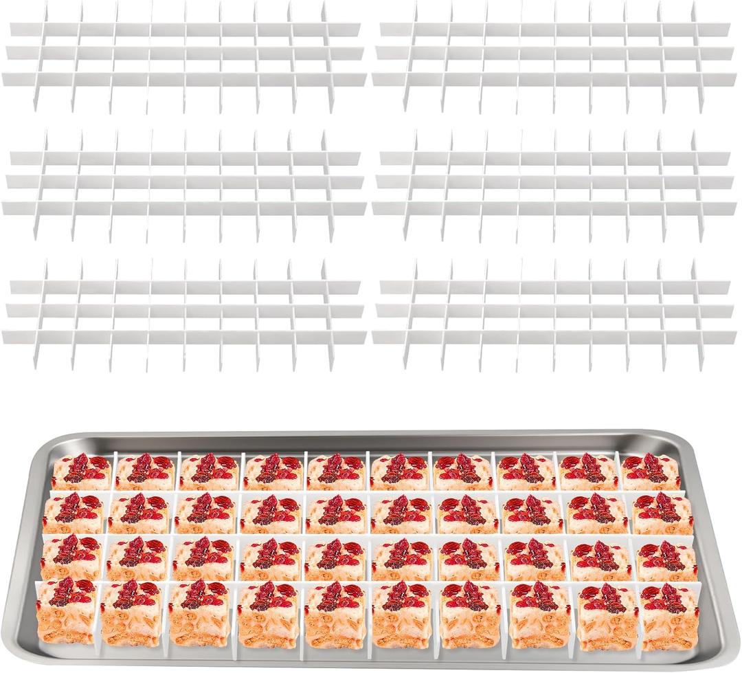 6 Sets Tray Dividers for Harvest Right Freeze Dryer Medium Trays, Adjustable Candy Cake Food Tray Dividers for Harvest Right Freeze Dryer Accessories, White
