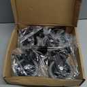 4 Inch Caster Wheels Heavy Duty 2200Lbs, Casters Set of 4 with Safety Dual Locking, Swivel Industrial Plate Casters, No Noise Wheels for Cart, Furniture(Bonus of 2 Hardware Kits & Gloves)
