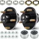 Trailer Wheel Idler Hub Kit, 5-Hole, 5" Bolt Circle Idler Hub for 3500 lb Axles, Suit 1-1/16" to 1-3/8" Spindle, Trailer Wheel Hub Assembly for Rvs and Trailer(Set-2, Only Fit Tapered Spindle)