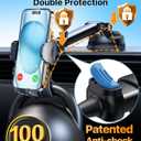 2026 Ultimate BestTrue Military-Grade & Safety CertCar Phone Holder HTUUpgraded 360 Rotation & 100+LBS Strongest Suction5-in-1 Truck Windshield Dashboard Vent Mount Stand for iPhone Android, Black
