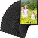 Sooyee 15 Pack Magnet Photo Frame Refrigerator 4X6,Magnetic Picture Holder, Magnetic Picture Frame Fridge(Black)