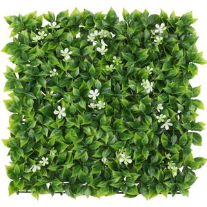 Luyue 12pcs Artificial Grass Wall Panels Epipremnum Greenery Backdrop 2020 Green Flower Hedge Panel Greenery Grass Wall Decor Privacy Screen Wall Backdrop