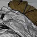 Canopy Replacement Top Outdoor for 10x10 Pop up Tent only Silver Coated Cover with Ropes, Khaki