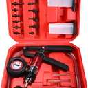 8MILELAKE 21pcs Handheld Vacuum Pump Set Tester Compatible for Automotive with Adapters Brake Bleeder Test Kit