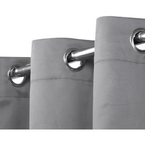 MDS Blackout Window Curtain Panels for Bedroom Doorways Closets, Solid Grommet Top Thermal Insulated Room Darkening Draperies for Living Room, Office & Classroom (1 Panel, 42x63 Inch, Light Grey)