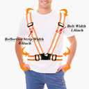 5 Pack Mount Marter Reflective Vest, Lightweight Safety Vest For Women, Men And Kids, Adjustable Reflective Running Vest With 360 High Visibility For Running, Cycling, Motorcycle, Orange 1-2