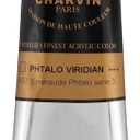 Charvin Extra Fine Professional Acrylic Paint - Phthalo Viridian, 60ml Tube, Triple-Milled, Lightfast Pigments, Open Stock Artist Acrylic Paints in Nature-Inspired Hues (2.02 Fl Oz (Pack of 1))