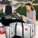 6 Pack Moving Bags Heavy Duty 210GSM with Full-Open Side Zipper, 93L 65lbs Waterproof Foldable Storage Totes for College Dorm Move-In, Moving Boxes Alternative & Home Organization,White