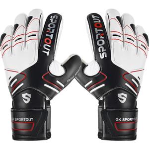 Sportout Youth&Adult Goalie Goalkeeper Gloves,Strong Grip for The Toughest Saves, with Finger Protect & 4+3MM Latex to Give Splendid Protection to Prevent Injuries,4 Colors