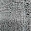 H.VERSAILTEX Bath Mats for Bathroom Non Slip Extra Thick Chenille Striped Bath Rug 24" x 36" Absorbent Non Skid Fluffy Soft Shaggy Rugs Washable Dry Fast Plush Mats for Indoor, Bath Room, Tub - Navy