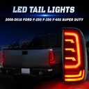 Daikokuya Sequential Full Led Tail Lights for Ford F250 F350 F450 2008-2016 Starting Animated, Dynamic Turn Signal,Brake Light,Reverse Light Smoked Rear Light Assembly