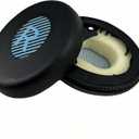 QC 3 Ear Pads and Head Band Cover Replacement Cushions Pieces Compatible with Bose Quietcomfort 3 QC3 OE/On-Ear OE1 Headphones Repair Parts Accessories-Blue