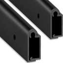 RV Table Mount Bracket Aluminum RV Table Support Trim for Sliding Table Support, RVs Trim for Wall Mount and Camper Tables Side Supports, Smooth Finish 30", Includes Mounting Screws, 2 Pack, Black