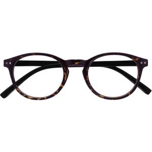 OPULIZE ZEN Reading glasses for Women Men,Scratch Resistant Round frame with Spring Hinges, Dark Brown Tortoiseshell with Black Arms +1.5 (Pack of 1)