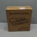 Small Expandable Over The Sink Dish Drying Rack Drainer In Stainless Steel Metal For Kitchen, Counter Space Saving Compact Above Plate Dryer Strainer, Adjustable Hanging Inside Sink Wire Drain Holder (Silver)