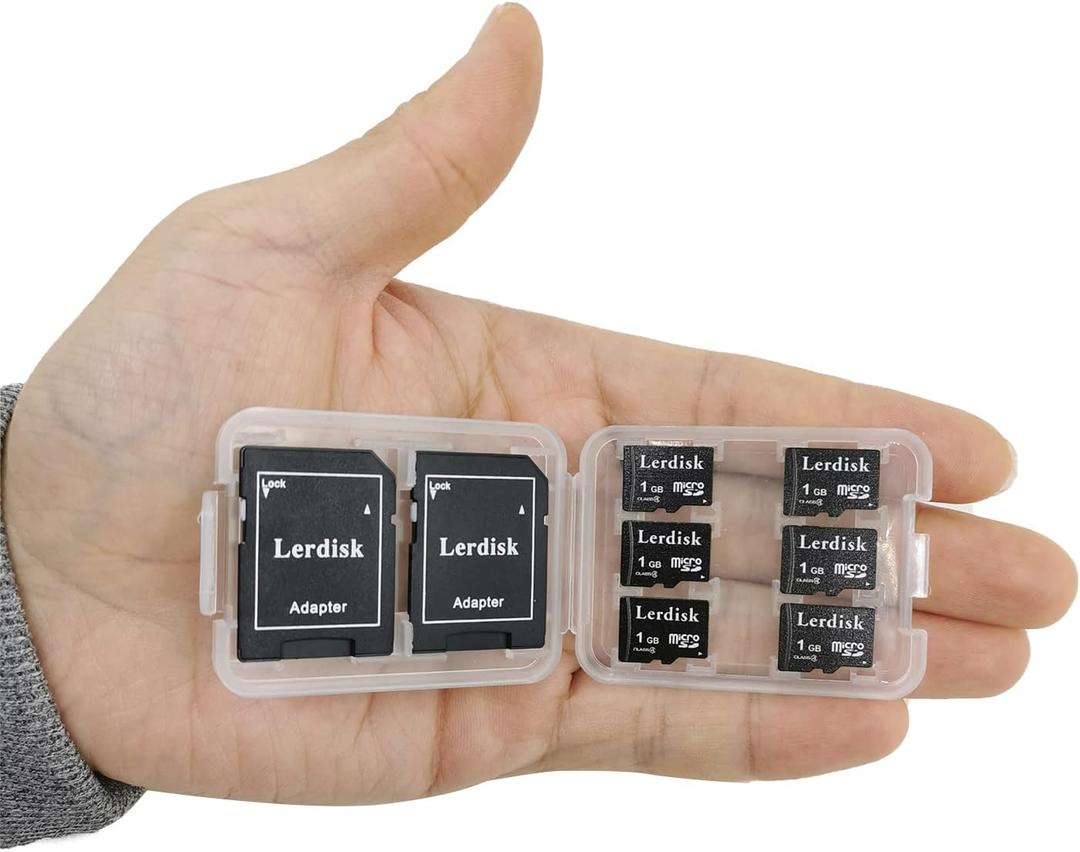 Factory Wholesale Micro SD Card 1GB Pack of 6 in Bulk MicroSD with SD Adapter Produced by Authorized Licencee (1GB)