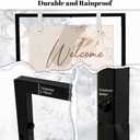 OurWarm Metal Wedding Sign Stand, Adjustable Welcome to Our Wedding Sign Holder, Heavy Duty Easel Stand for Sign W/Design Bundle & Leather Sign Hanging Straps, Seating Chart Stand, Easel for Display
