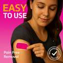 35 pcs Premium Tape  Painless Removal, Skin-Friendly & Residue-Free, Discreet Hold,  Versatile Adhesive Tape (Pink)