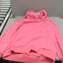 Satin Lined Hoodie Women's Casual Long Sleeve Satin Pullover Hoodie Sweatshirt Tops Hot Pink, Size M