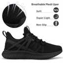 Abboos Womens Road Running Shoes Lightweight Mesh Breathable Sneakers Fashion Sports Gym Athletic Shoes Black Size 6