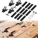 GADFISH Panel Clamps Woodworking, Panel Clamp, 2 Pack of 4 Way Pressure Clamps, Compatible with Two Mounting Methods, Suitable for Bonding Tabletops, Shelves, and Laminate Surfaces(2pc)