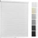 Keego Cordless Cellular Shades Heat Insulated Honeycomb Blinds Custom Size Easy to Install Light Filtering Blinds for Windows Shades for Bedroom Windows (White, 60" W x 64" H)