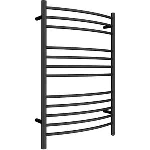 HEATGENE Towel Warmer Wall Mount Electric Plug-in/Hardwired Heated Towel Rack, 4-Supports Matte Black