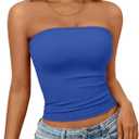 Trendy Queen Women's Strapless Bandeau Crop Top (S)