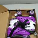 METROLLER Roller Skates for Girls and Boys Teens, Adjustable Sizes for Kids Toddler Rollerskates with Light up Wheels, for Women (Purple, Medium-Big Kid (1-4 US))