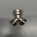 Joywayus Brass Nickel Plating 3/4" GHT Y Shaped Connector for Steam Dryer and Washing Machine Hoses
