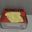 Sangyn Vintage Corded Phones for Landline Old Telephone with Mechanical Ringer Receiver Volume Adjustable Retro Analog Desk Phone for Home House School, Red