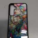 Compatible with Samsung Galaxy A35 5G Mobile Case Creative Acrylic Back Panel Silicone Protection Grip Specially Designed for Samsung Galaxy A35 5G 3D Stained Flower Looking Hummingbird