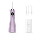 BUZHIWU Water Dental Flosser for Teeth, Portable Cordless Water Flosser with 300ML Rechargeable with Type-C, IPX7 Waterproof Water Flossers for Adults with 3 Intensity Modes and 3 Flossing Tips