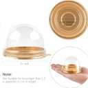 TOFLEN 100Pcs Mini Cake Containers with Clear Dome Lids for Mini Desserts Cupcake, Cheesecake, Cocoa Bomb, Strawberry, Mooncake