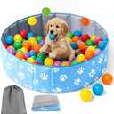 40-Inch Large Dog Ball Pit, Foldable Playpen for Dogs Cats Indoor Outdoor
Ball Pit For All Types Of Dog Cat Breeds, Party Toys Gifts. Indoor Outdoor Pet Playpen(No Ball Included) (Blue)