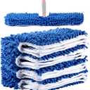 4 Pack Microfiber Flip Mop Refills,Compatible with O-Cedar Dual Action Mop,Replacement Mop Heads for Dry/Wet Use,Machine Washable.
