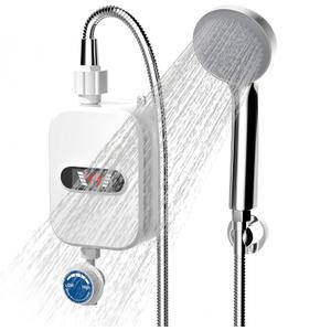 Instant Water Heater LCD Digital Display Thermostatic Shower Water Heating Device Stainless Steel Tankless Rapid Heating Machine