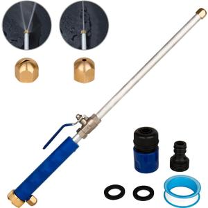 W LAIWO Hydro Jet Washer, 2-in-1 Hydro Jet Nozzle for Garden Hose17 inches High Pressure Power Washer Wand with 2 Different Nozzles and Hose Quick Connectors for Gutter Patio Car Pet Window Glass